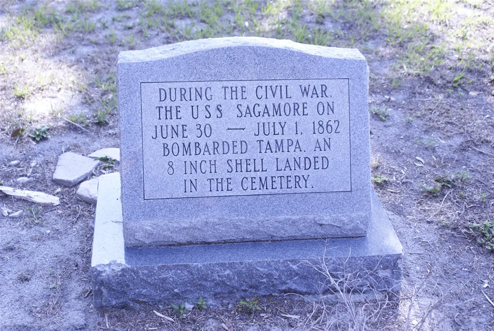 Marker at oaklawn cemetery, Tampa, Florida.