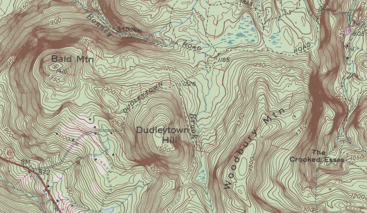 Excerpt of USGS Map of Cornwall, CT